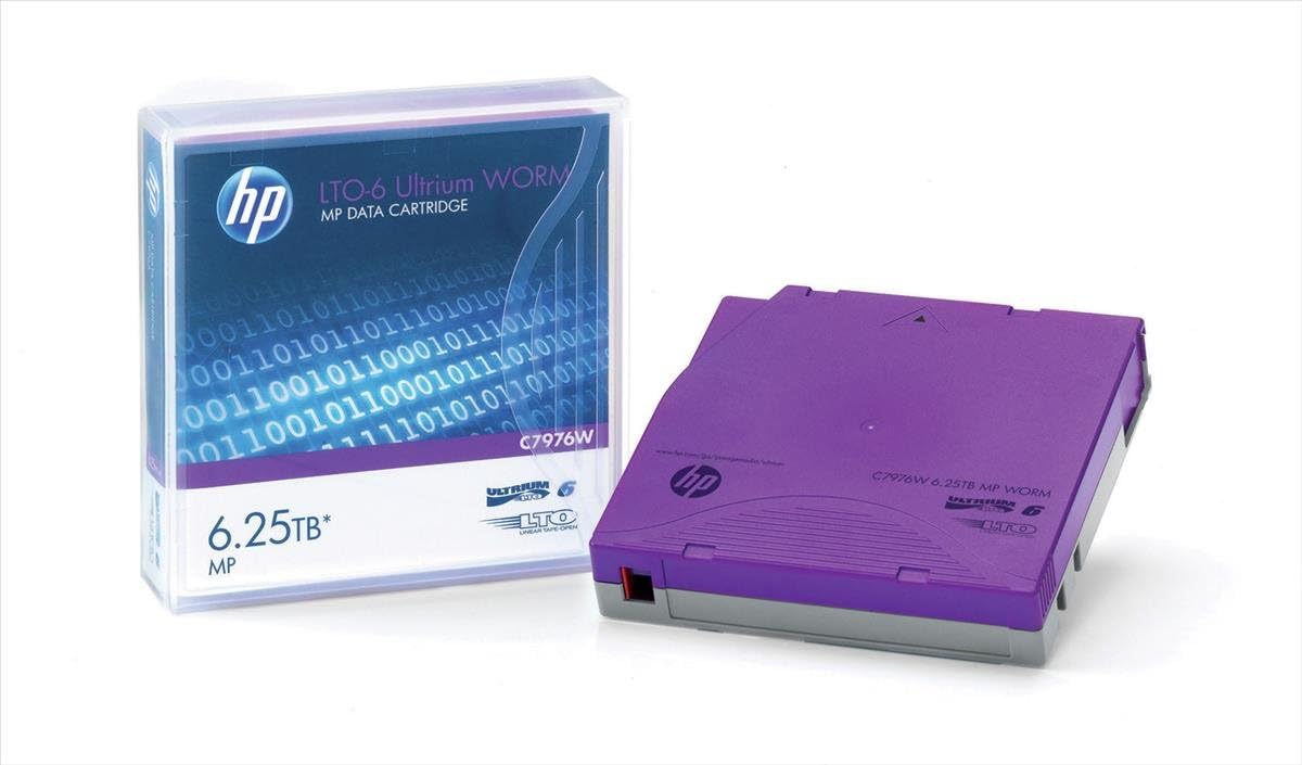 HP C7976AH LTO-6 Ultrium MP RW Eco Case Blank Data Tape