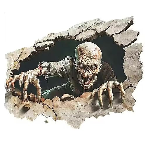 Halloween Horror Wall Stickers,Peel and Stick 3D Breaking Through Walls