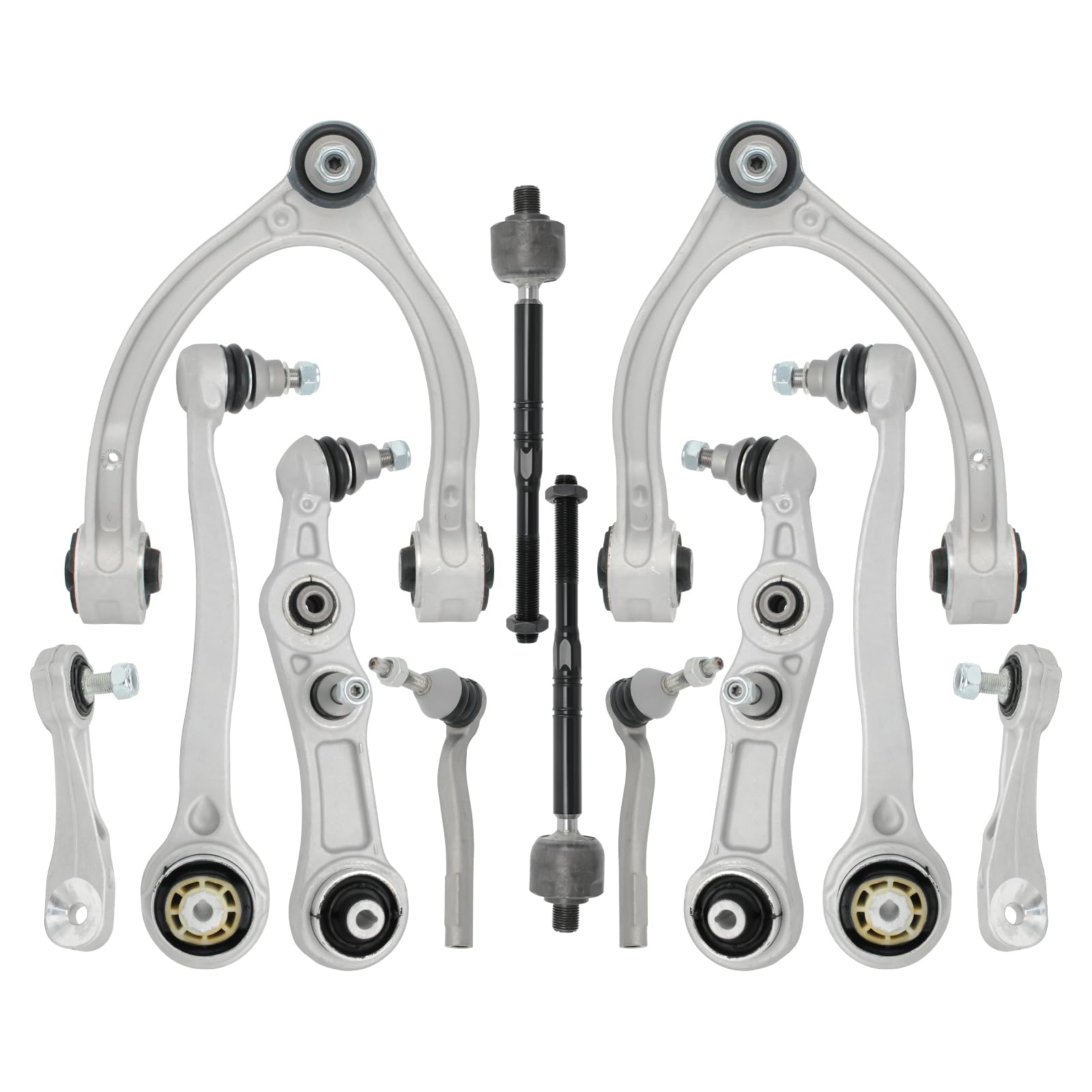 Photo 1 of Suspension Control Arm Kit Fits For Mer-ce-des-Benz C E Class W205 A205 C205 S205 W213 A238 C238 C257, Complete Front End Kit with Upper Lower Control Arms, Sway Bar Links, Tie Rod Ends