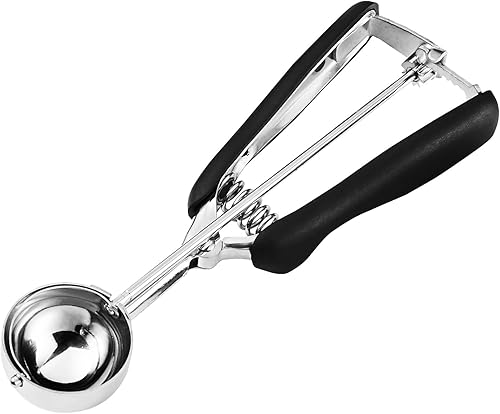 Cuchara para galletas, 2 cucharadas para hornear, cuchara mediana para masa de galletas, cuchara de melón, buenos agarres suaves, liberación cómoda