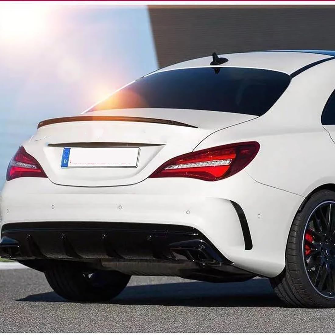 Spoiler Posteriore per Auto per Mercedes Benz CLA W117 CLA180/200/250/260 2014-2019, Alettone Posteriore per Auto, Alettone per Bagagliaio Spoiler Posteriore in ABS
