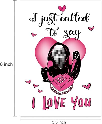 Miniatura 4 de TTBDKKDM Tarjeta de felicitación para el día de San Valentín tarjeta de felicitación de cumpleaños para él y ella tarjeta de aniversario con texto