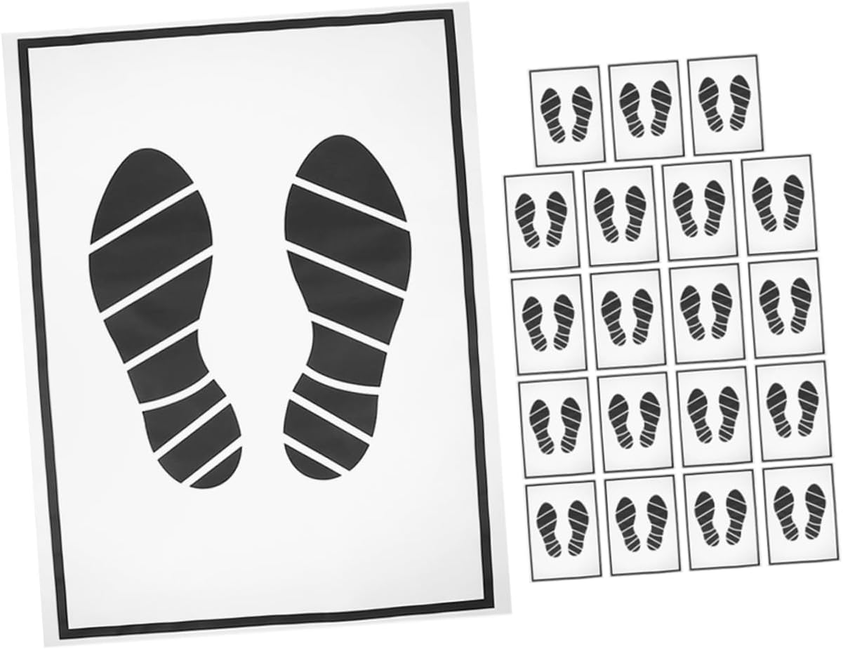 Cabilock 20pcs Disposable Paper Car Foot Mats Protective White Kraft Floor Pads for Vehicle Interior Convenient Auto Floor Protection Easy Use and Disposal