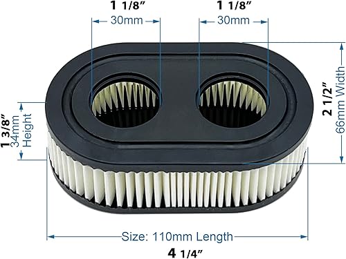 Miniatura 4 de Filtro de aire de repuesto para cortacésped Craftsman Husqvarna Toro, 1 paquete