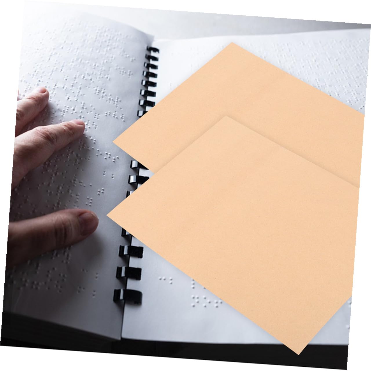 Papel para Escribir en Braille 10 Hojas Tamaño Pequeño para Tableros de 4 y 9 Líneas, Material Didáctico para Personas Ciegas, Herramienta de Aprendizaje Portátil y Compatible