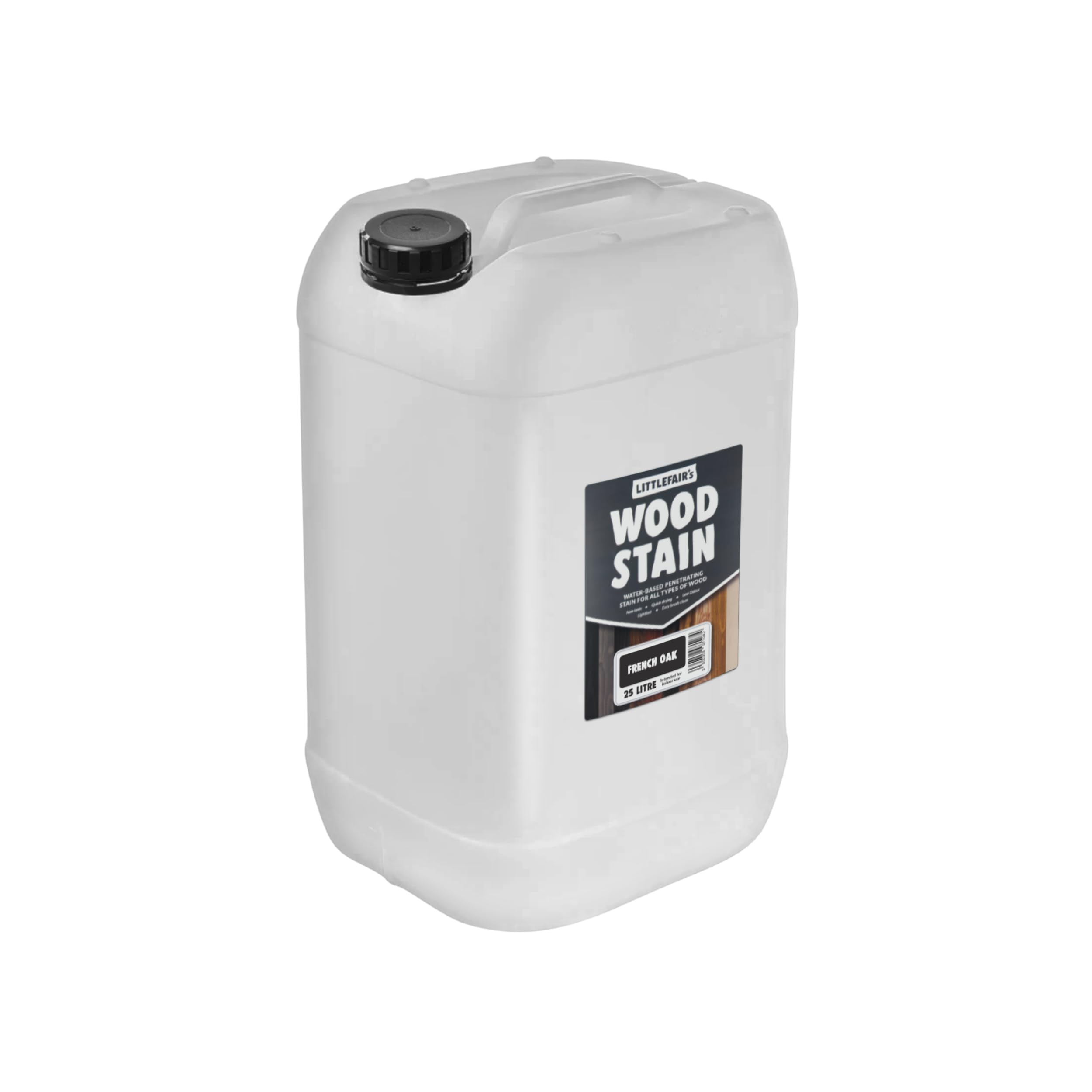 Littlefair's Wood Stain Water-Based - (French Oak) – Non-Toxic, Eco-Friendly & Quick Drying - Easy-to-Apply, Concentrated Formula for All Wood Types – 25 LTR