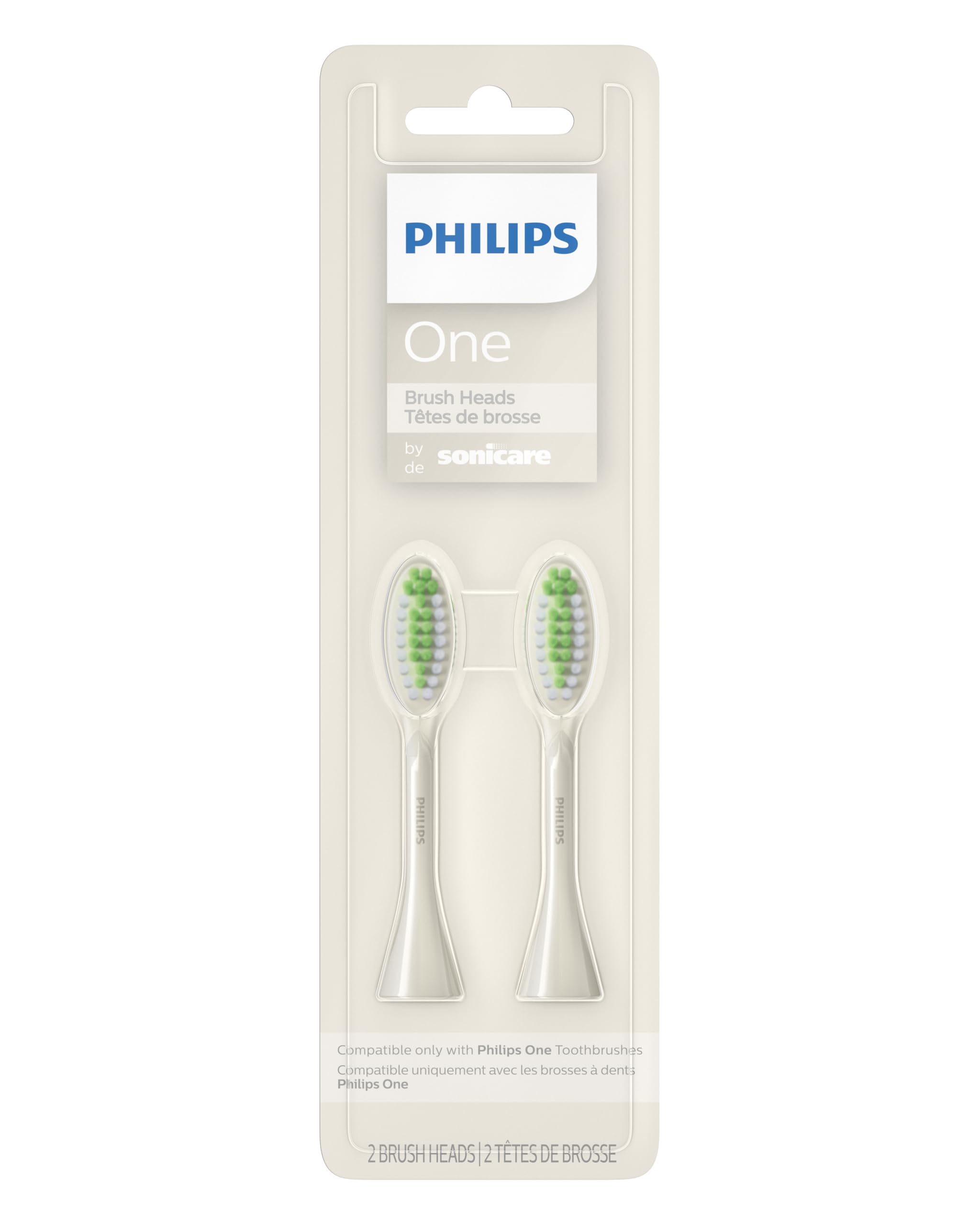Photo 1 of Philips One by Sonicare 2pk Brush Heads, White BH1022/07