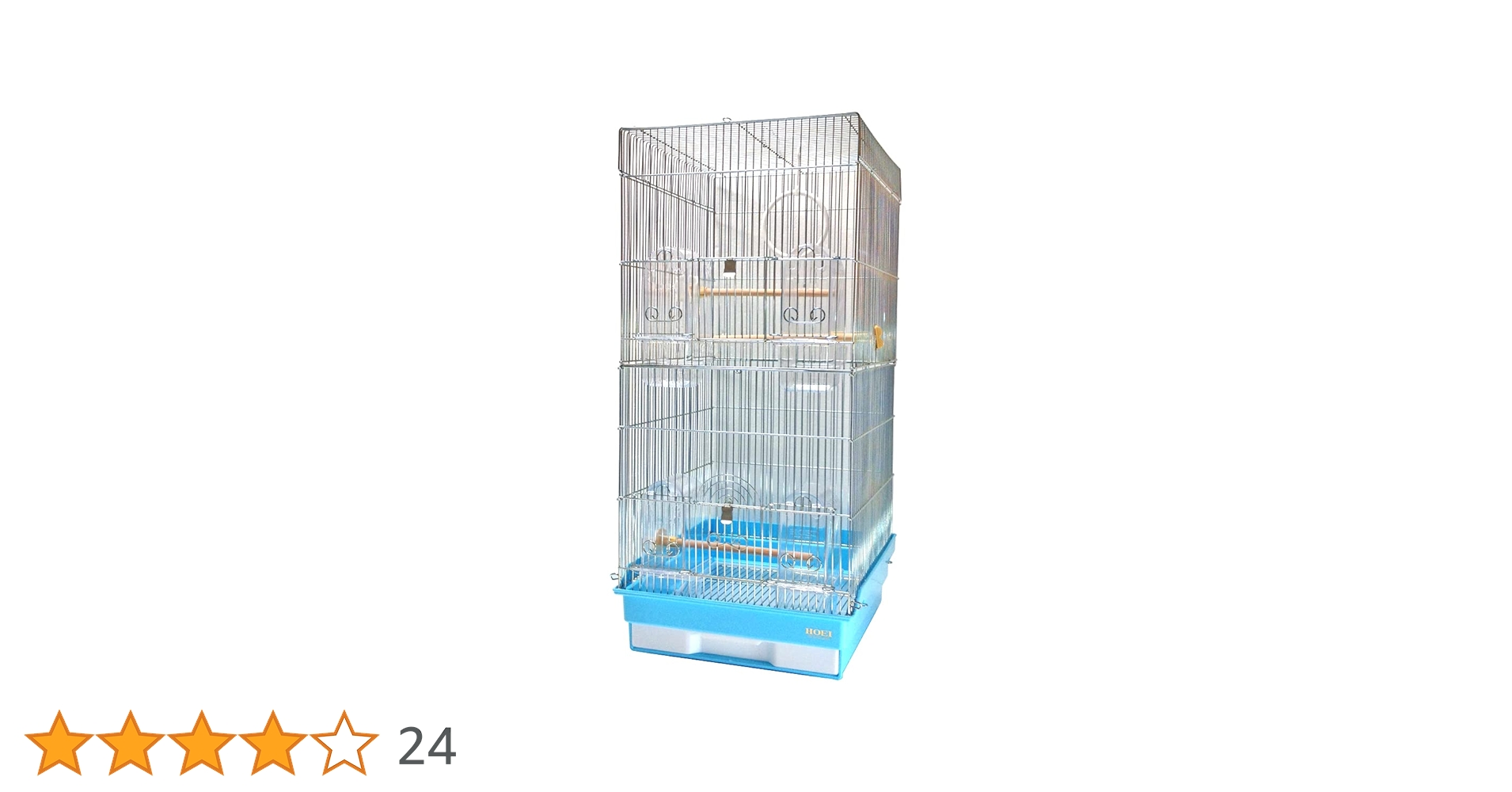 HOEI 鳥かご 鳥かご HOEI 465オカメステンレス 底色ホワイト 中型インコ 大型