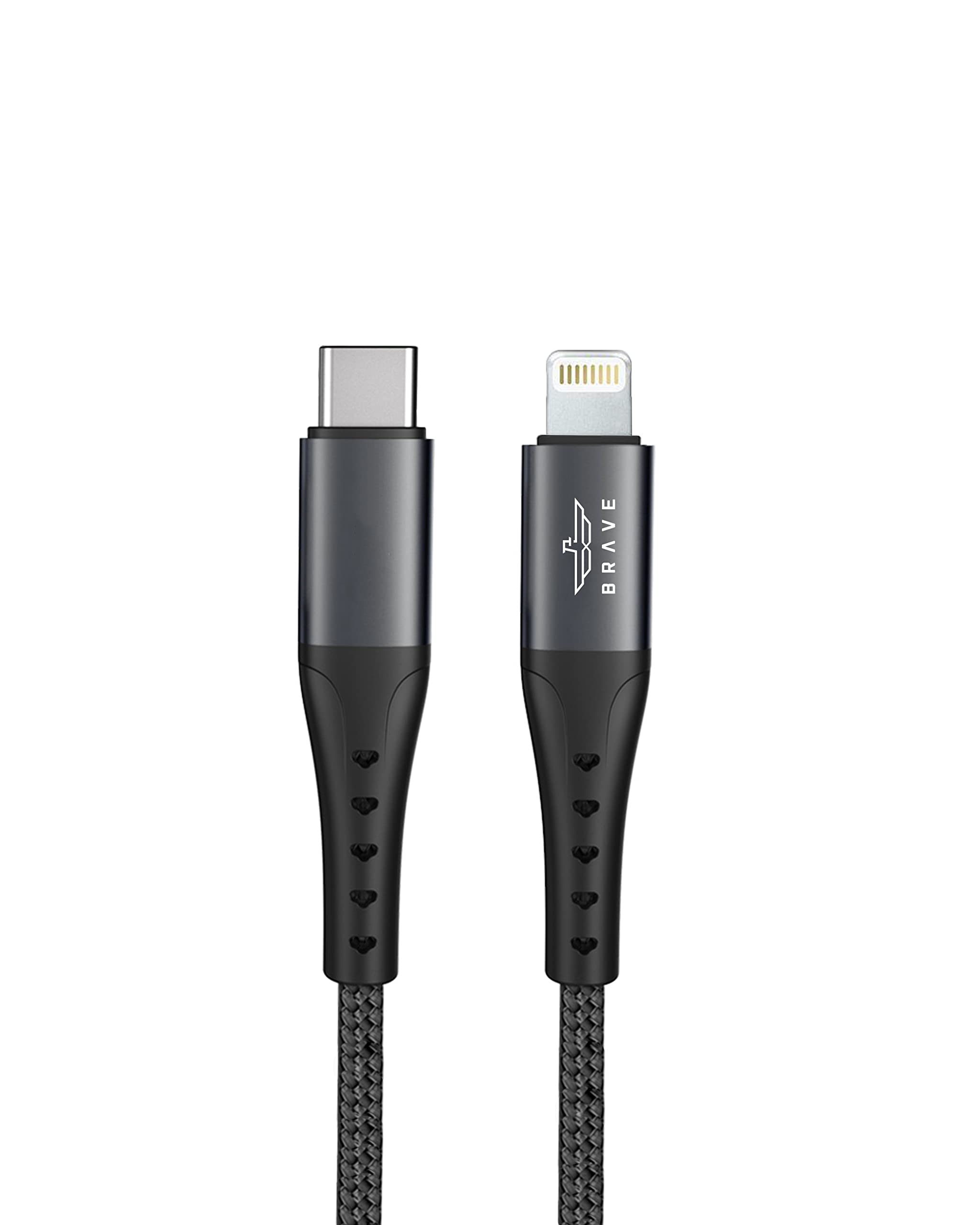 BRAVEType-C to Lightning Cable 1M, [MFi Certified] iPhone Charger Cable, Fast Charging 3A, High-Density Braided Wire for iPhone SE 13 Pro/13 Pro Max /13 mini, New iPad 9, 12 mini/ 12/12 Pro and More