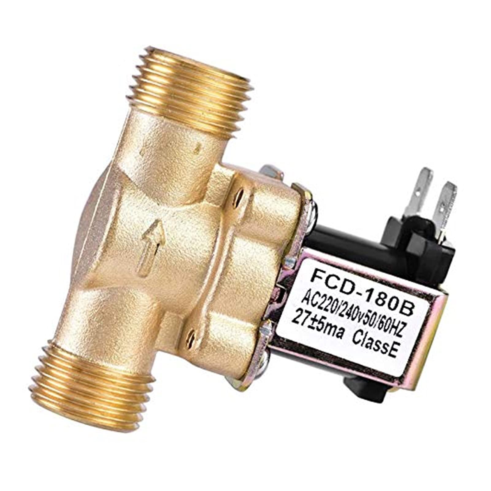 Commutateur de débit d'entrée d'air d'eau d'électrovanne électrique en laiton de valve for la valve solaire de chauffe-eau (spécification : 3/4 (Color : 24v, Size : 0.5 Inch)