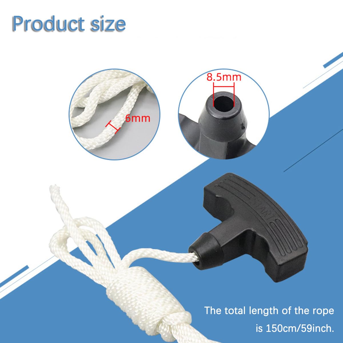 MKA-45 Trolling Motor Rope & Handle - Replacement For Minn Kota Maxxum & Edge Motors