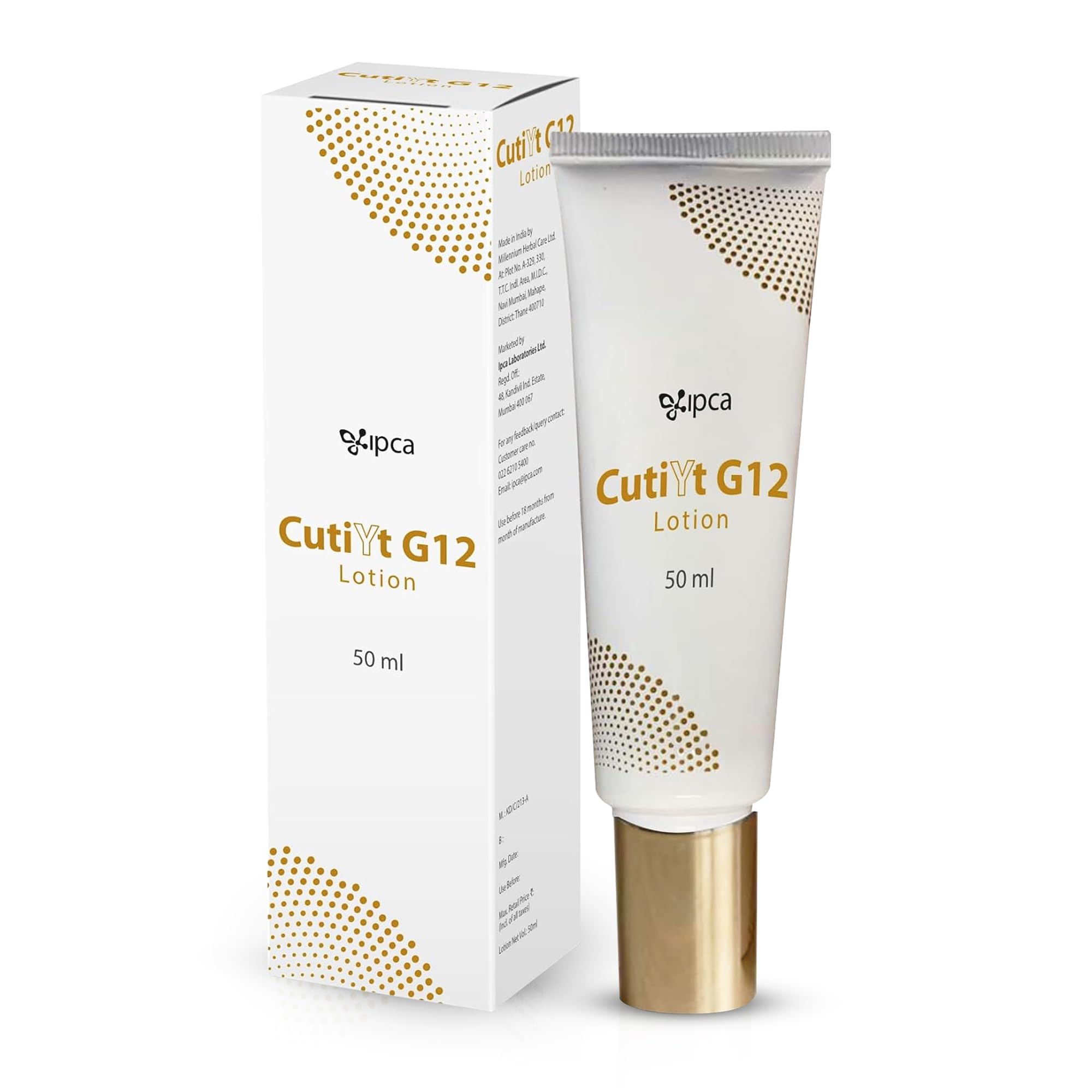 IPCA CUTIYT G12 Lotion – 50ml Body Care Lotion for Uneven Skin Tone & Texture, Helps Reduce Appearance of Dark Patches, Smoothening Formula for Elbows, Knees & Neck-image-21