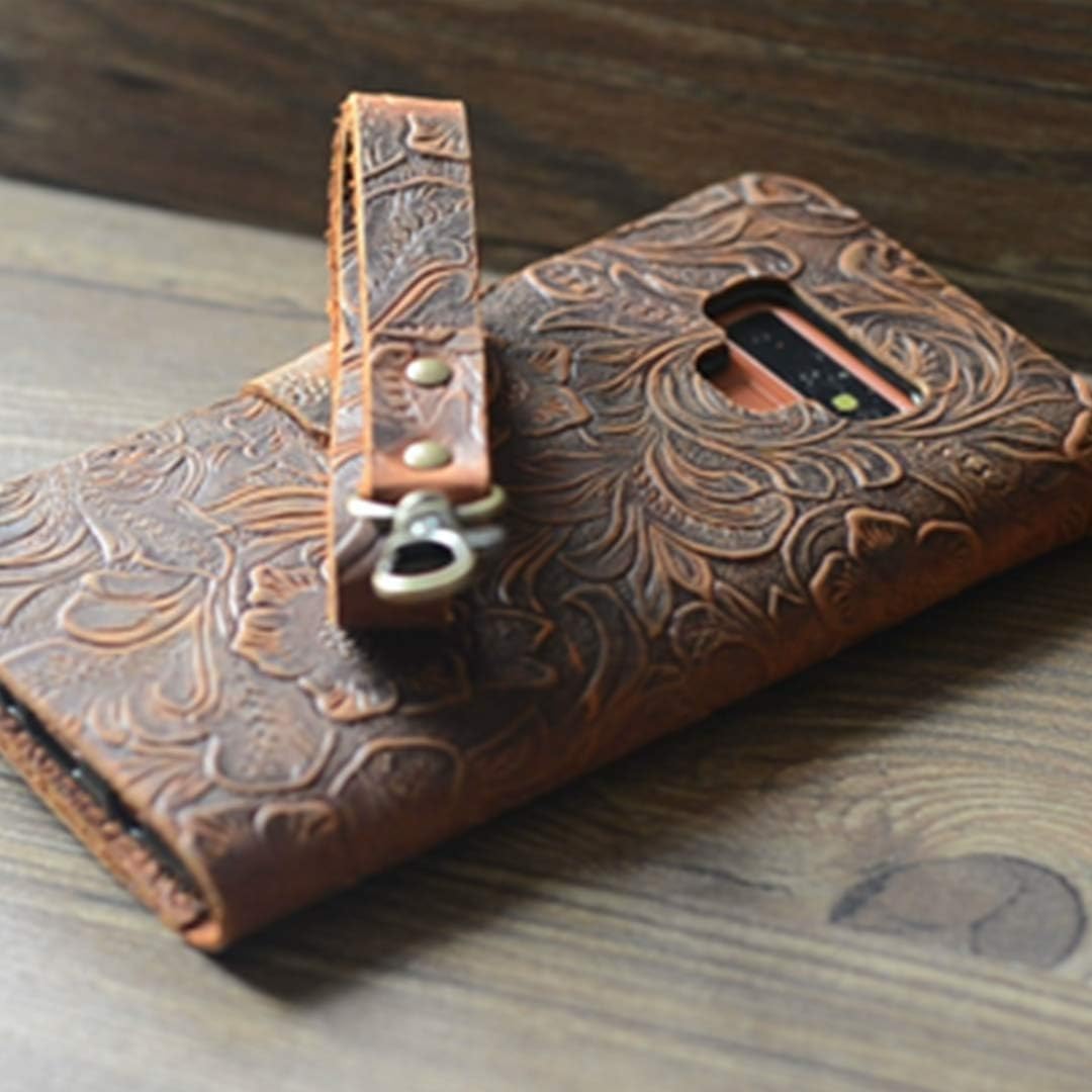 handmade Genuine Leather Letter pattern case for Samsung Galaxy S23 S22 S20 S20 Plus Ultra 5g