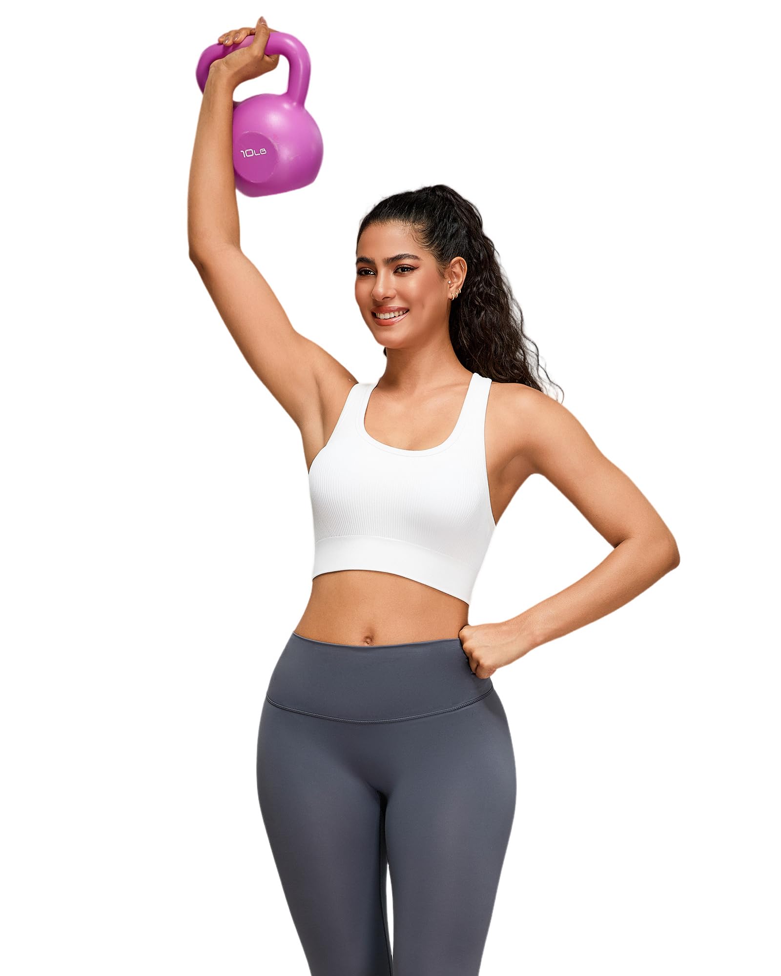 Reggiseni sportivi da donna ad alto sostegno, reggiseno sportivo imbottito ad alto impatto, reggiseno sportivo senza cuciture