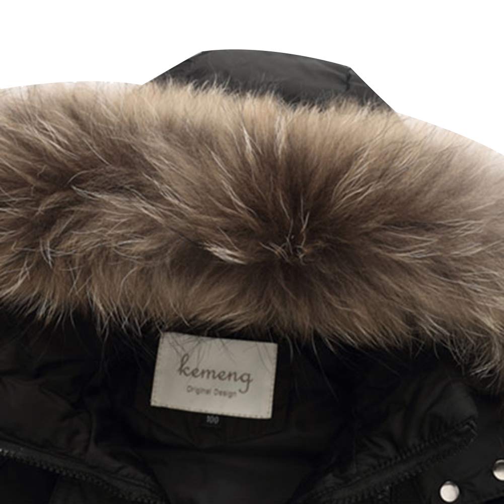 amropi Niño Niña Abrigo Invierno Chaqueta Plumas Caliente Acolchada Largo con Pelo Capucha por 2-12 años