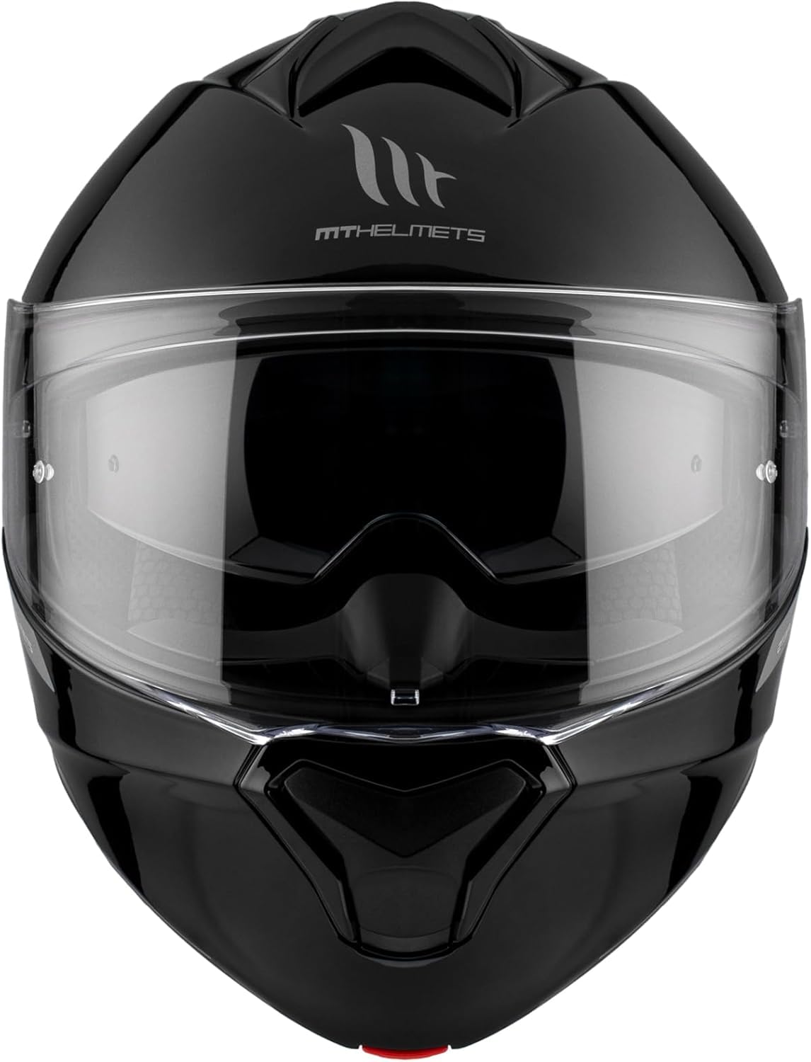 Casco Modular MT Genesis SV Solid Negro Brillo | Casco Modular para Hombre | Transpirable y Lavable | Homologado ECE 22.06 & Dot | Talla S