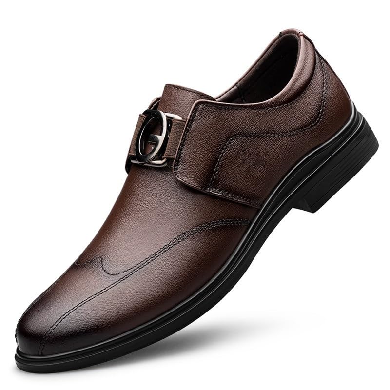 Men's Tuxedo Dress Oxfords Shoes Business Casual Work Office Comfortable Slip-On Leather Formal Platform Shoes3