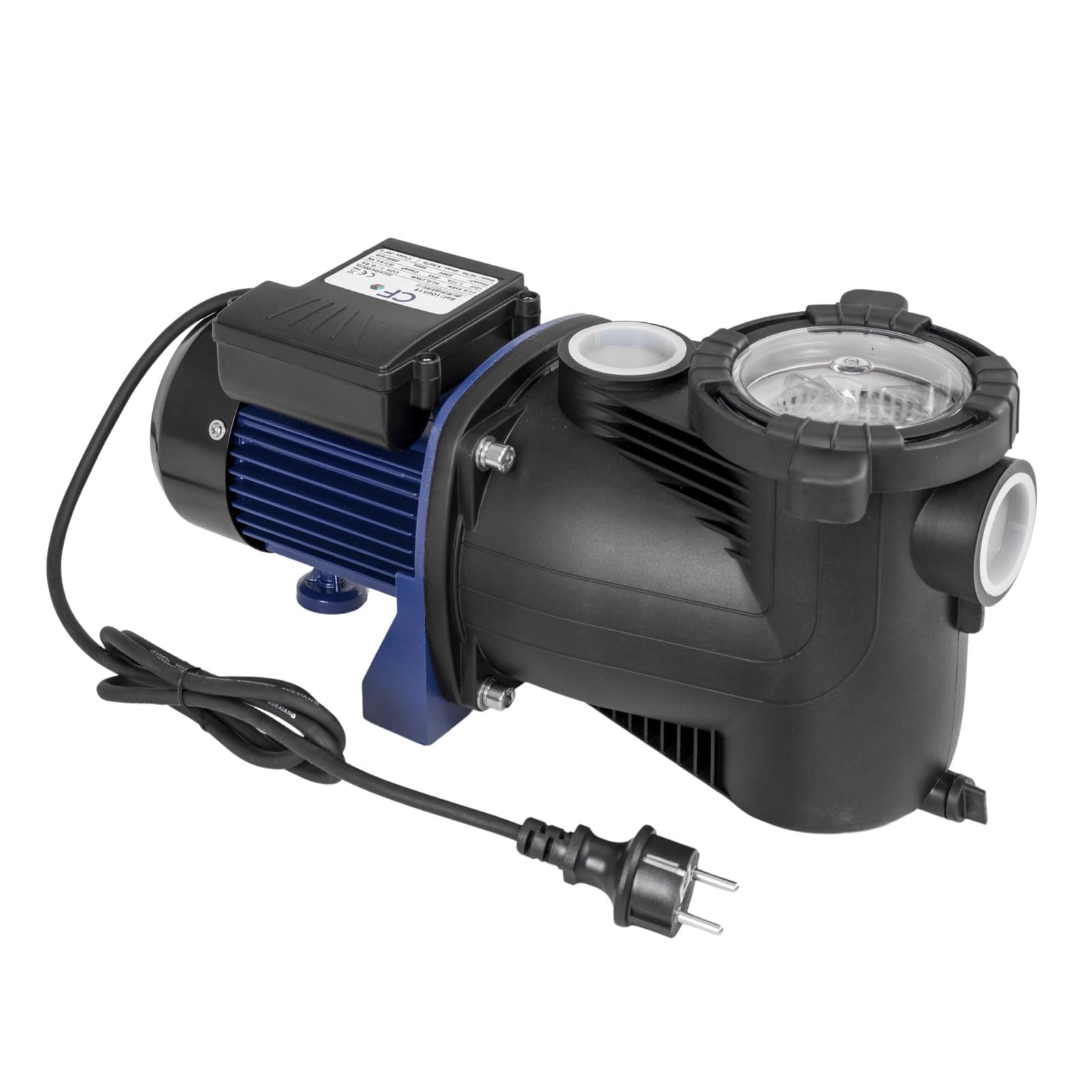 Aqualux Pompe Filtration Piscine - Modèle 1/2 - Piscine 20 à 40m3 - Débit Max 9.5 m³/h - avec Préfiltre - Couvercle Quick Lock sans Vis - A Utiliser en complément d'un Filtre