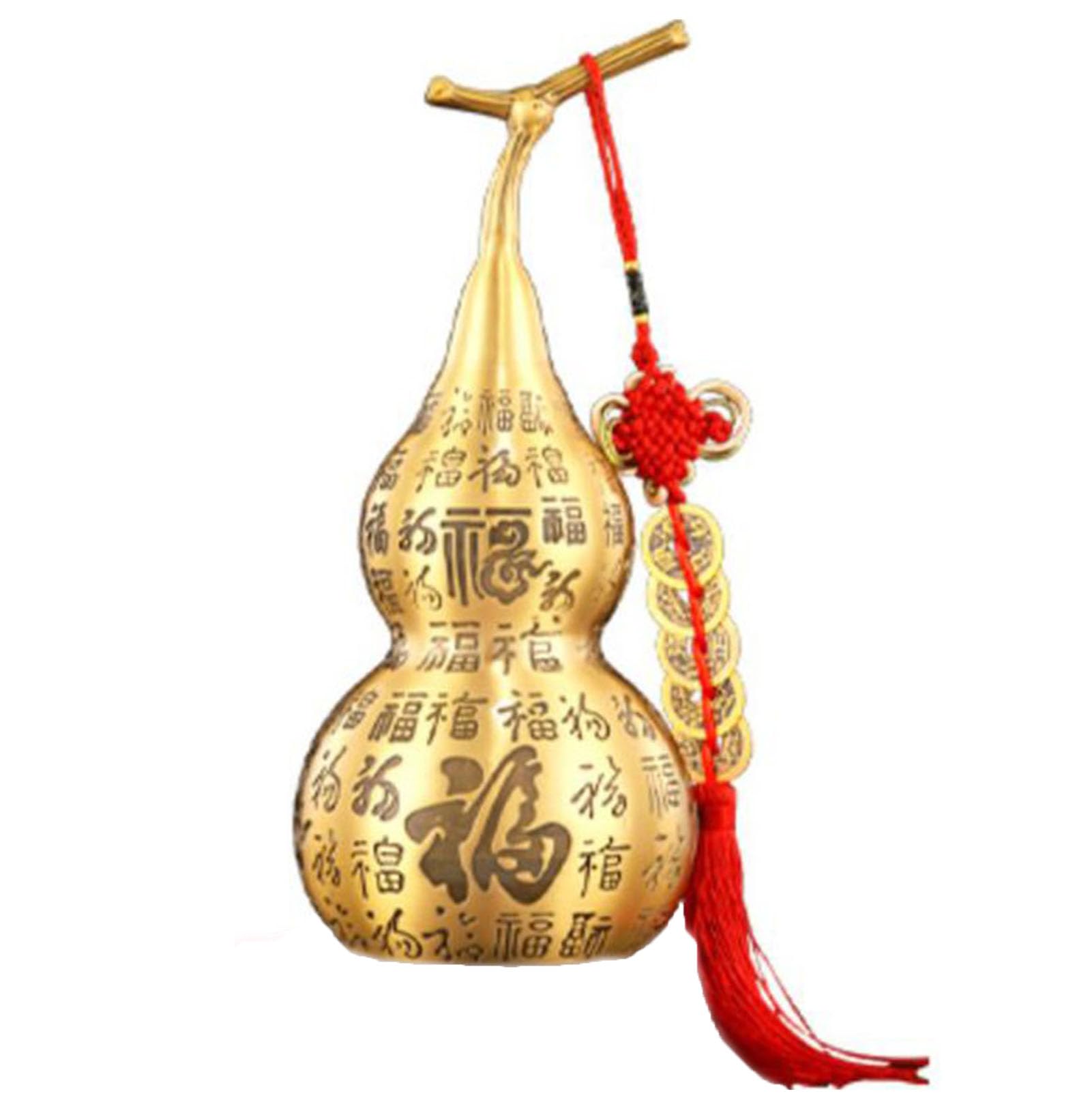 Feng Shui Brass Gourd Ornament HU Lu Figurine for Bedroom Multifunctional