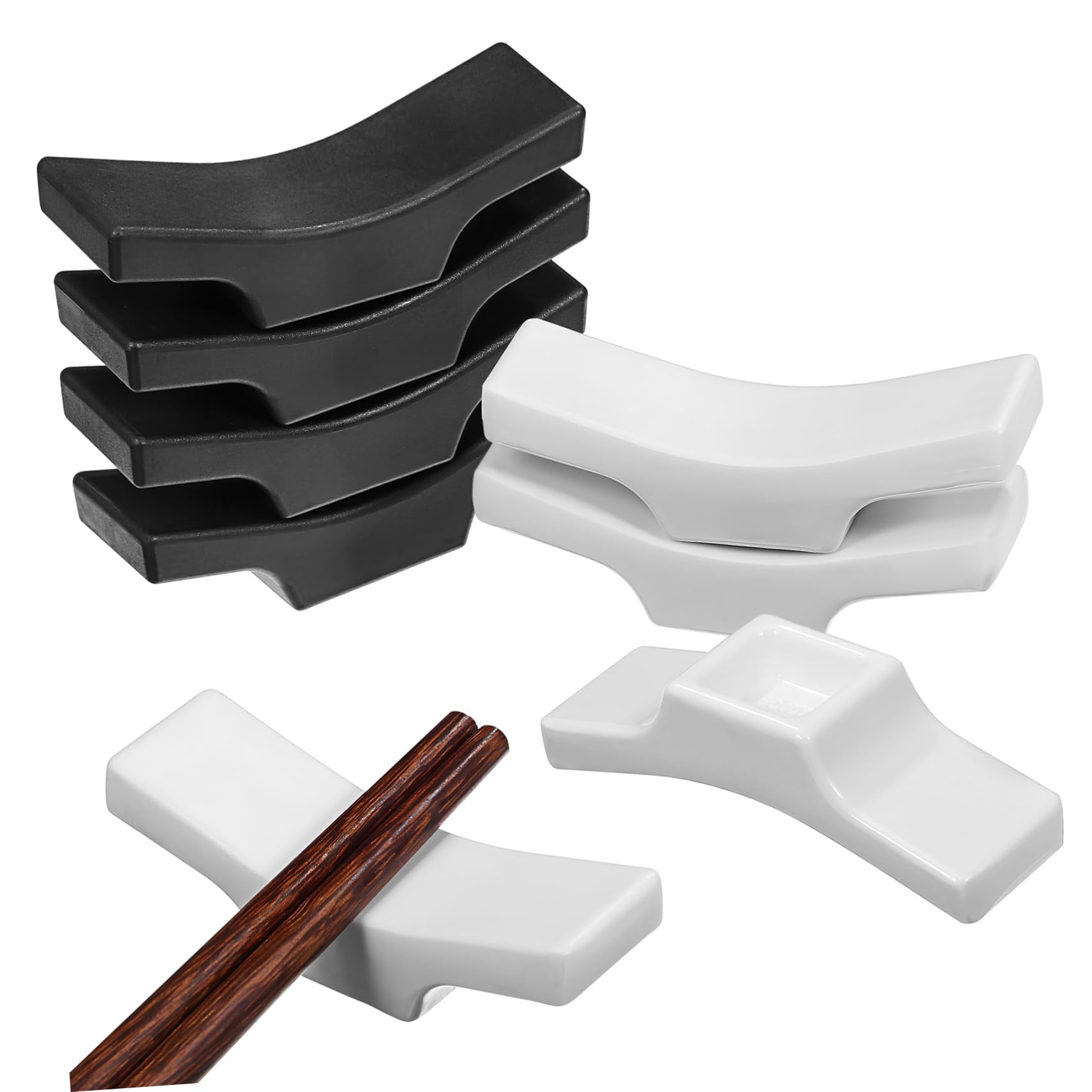 COLLBATH 8 Pcs Japanese Tableware Chopstick Rest Chopstick Holders Desktop Fork Rest Metal Chopsticks Holder Cutlery Rest Metal Chopstick Rest Chopstick Holder for Table Spoon Rest Alloy