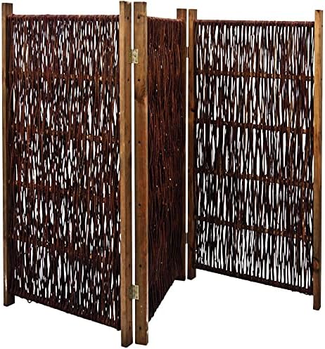 Amazon.de NOOR Paravent aus Weide Sichtschutz 120 x 180 cm I Garten
