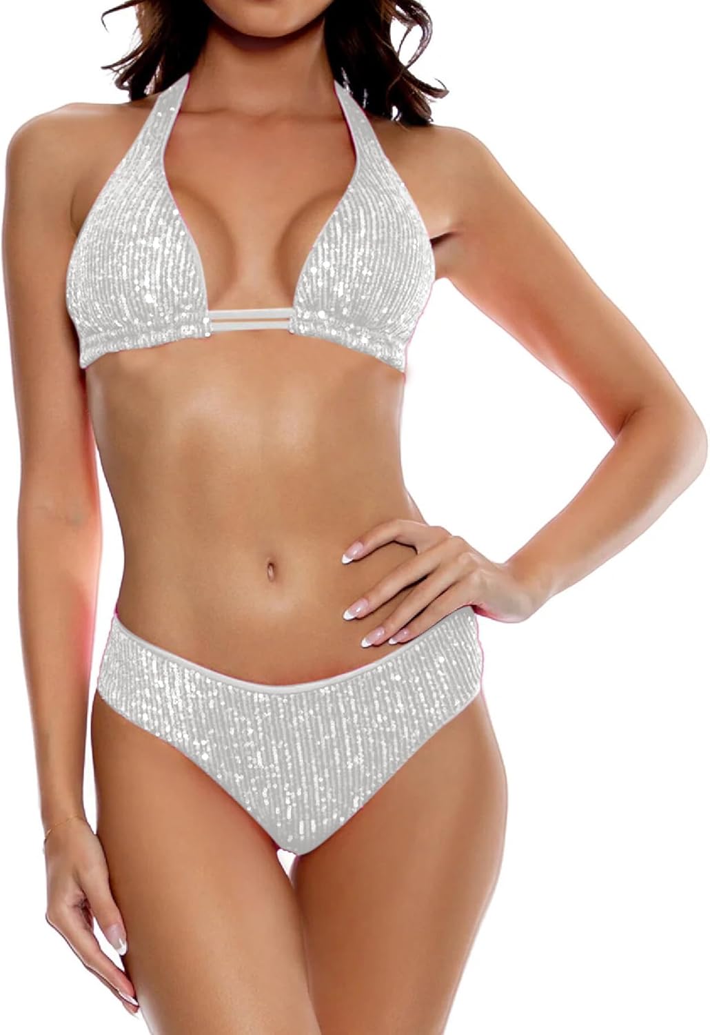 Women Sexy Sequin Bikini Set Glitter Bathing Suit Ethiopia Ubuy