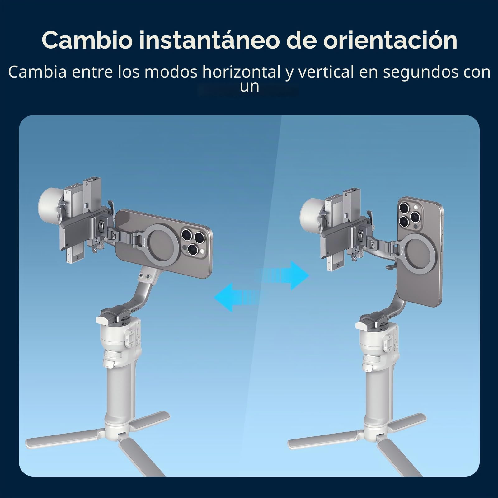 SMALLRIG Soporte de metal para teléfono móvil con placa base para Arca Standard compatible con DJI RS 4 Mini, soporte para teléfono móvil con zapata de accesorios, soporte de trípode para iPhone 17/16
