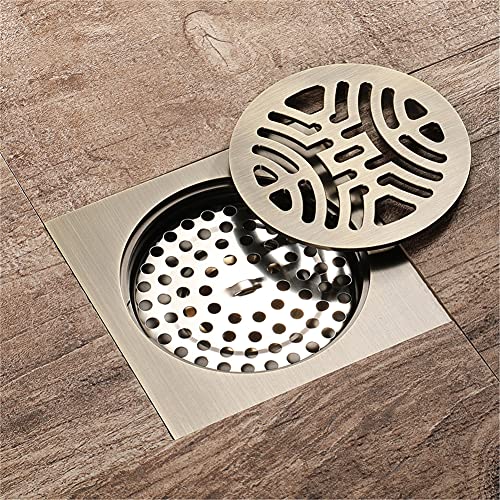Drain de sol de douche de salle de bain en acier inoxydable 304 brossé durable