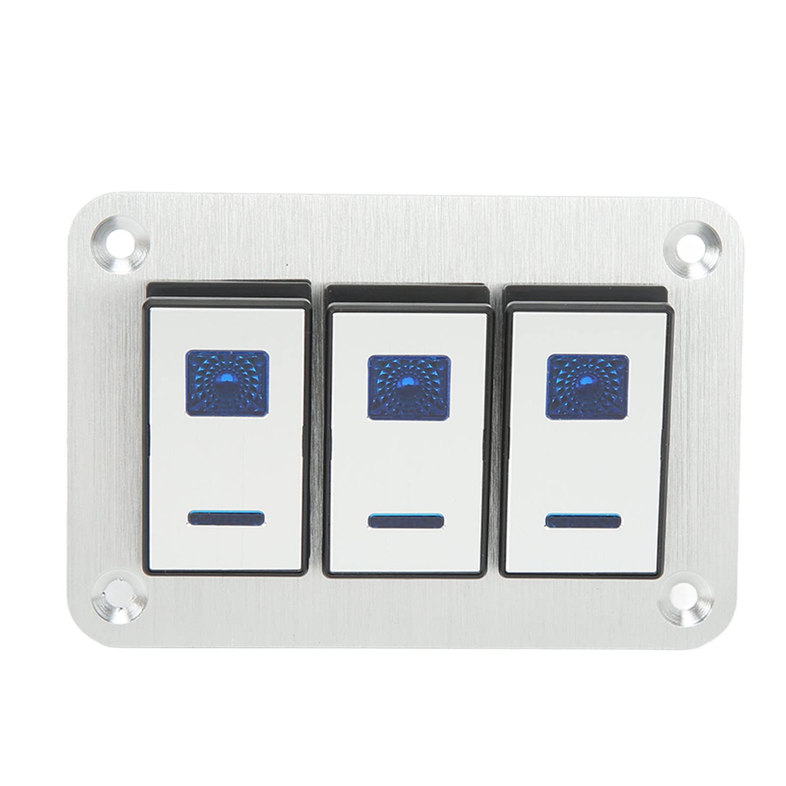 Panel przełącznika kołyskowego 3-krotny DC 12 V 24 V 5-pinowe niebieskie światło Włącz i wyłącz panel przełącznika sterowania oświetleniem