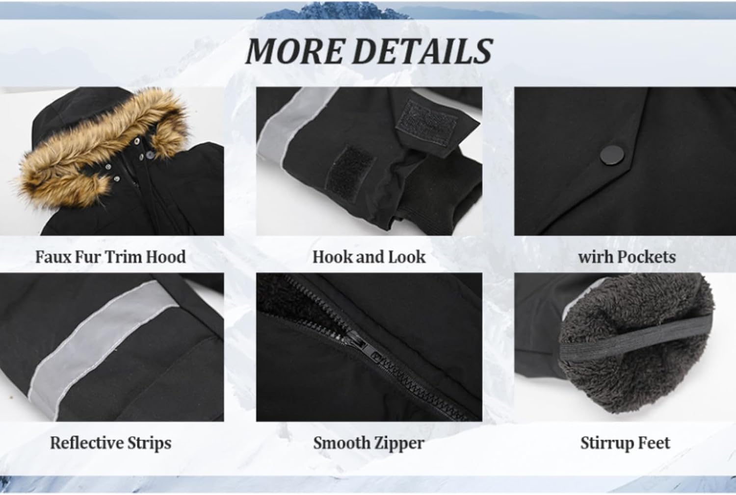 YRAETENM Kids Snow Suit One Piece Boys Girls Snowboard Suits Ski Jumpsuits Coveralls Outdoor Waterproof Windproof Snowsuits