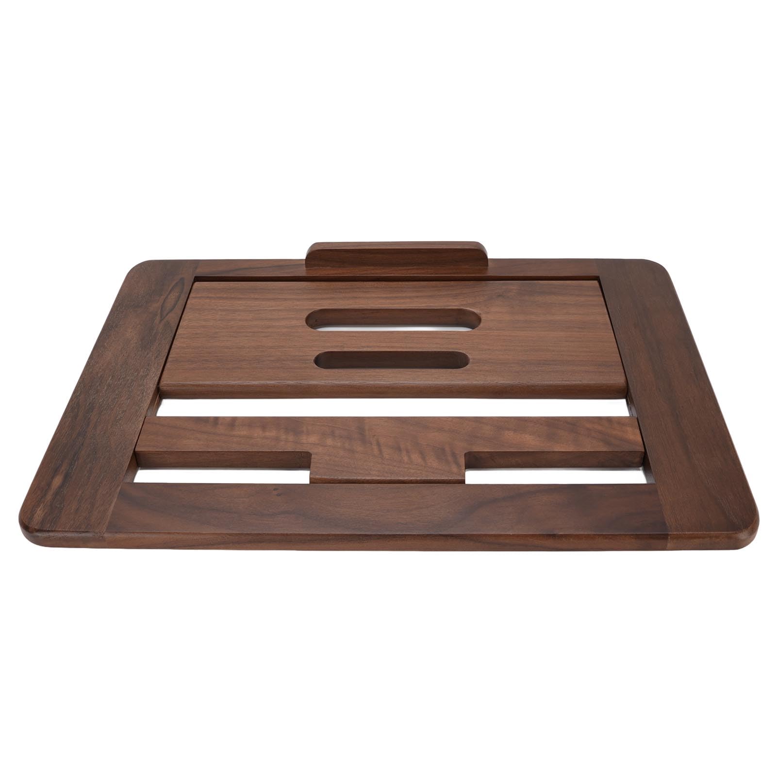 Soporte de Escritorio Plegable para Tableta de Madera de Nogal, Soporte Premium para Tableta para Escritorio, Elevador para Computadora Portátil para Dibujar, Leer y Visualizar, Plegable,