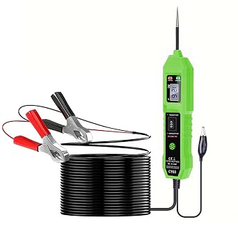 CT03 Power Circuit Tester, 6-24V DC Test Light Short Circuit, Automotive Component Electrical Polarity Identify Continuity Tester, Overload Protection