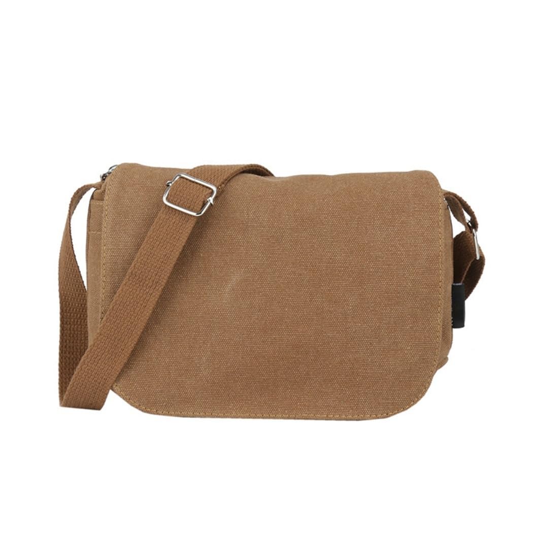 oukesin Kleine Umhängetasche aus Canvas für Damen für den Alltag, 054Kaffee