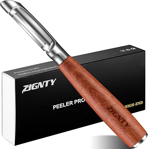 Pelador de Verduras de Acero Inoxidable, Peladores de Patatas Premium para Cocina, Pelador Giratorio Ultra Agudo para Frutas y Verduras, Pelador de