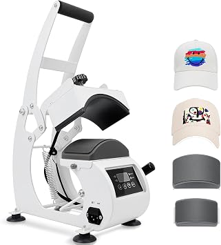 WERMAH Hat Heat Press, Hat Press Machine for Caps with 2 Platens for HTV