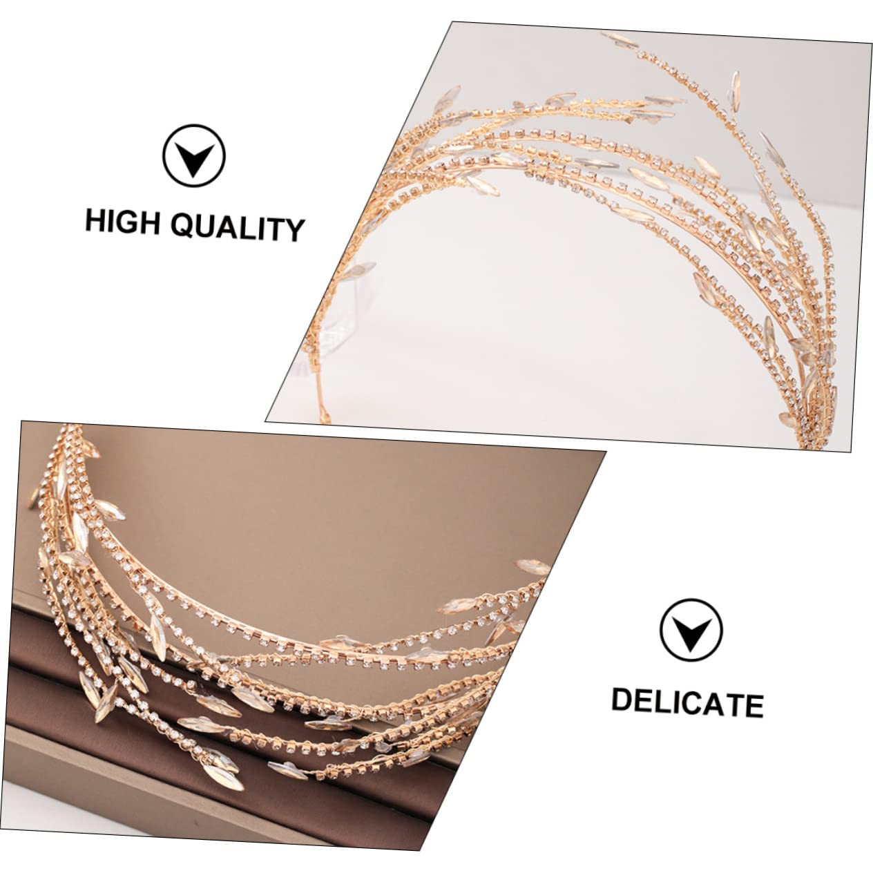 Veemoon Cerchietto Shiny con per Accessorio per Matrimonio e Compleanni Design Unico e Indossare per Cerimonie e Speciali
