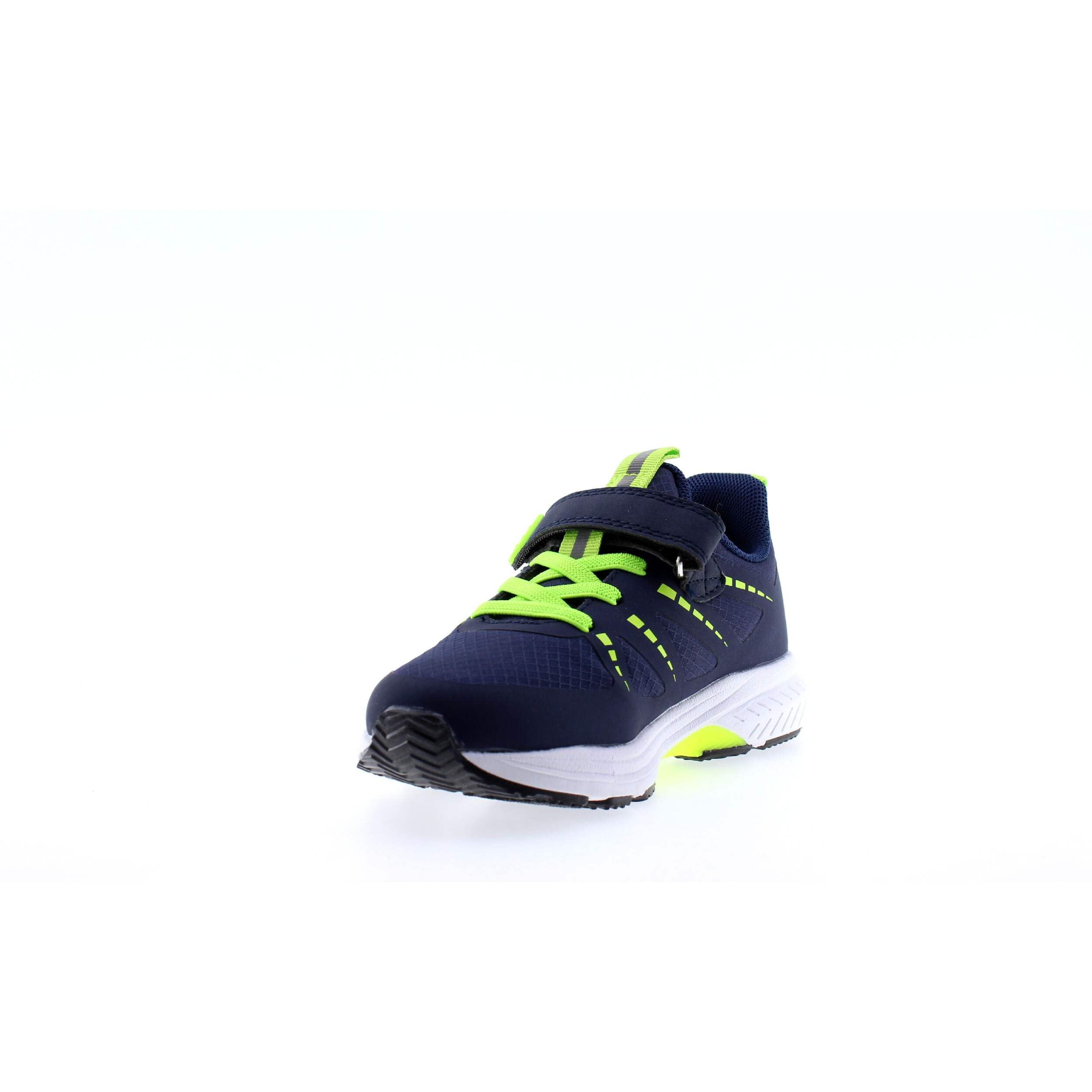 Scarpa Sportiva Modello IMAA3805 Blu Giallo Neon a Lacci Elastici e Strappo (Blu/Giallo/Neon, Sistema Taglie Calzature EU, Bambino Piccolo (2-5 Anni), Uomo, Numero, Media, 28)