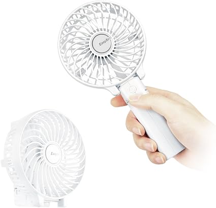 Amazon Easyacc 携帯扇風機 手持ち扇風機 ハンディファン 小型扇風機 Usb充電 Pse認証 24ヶ月品質保証 6枚羽大風量 3段階風量調節 2600mah 最大10時間作動 折りたたみスタンド機能 持ち運び便利 熱中症対策 オフィス アウトドア 東京オリンピック スポーツ観戦 野外