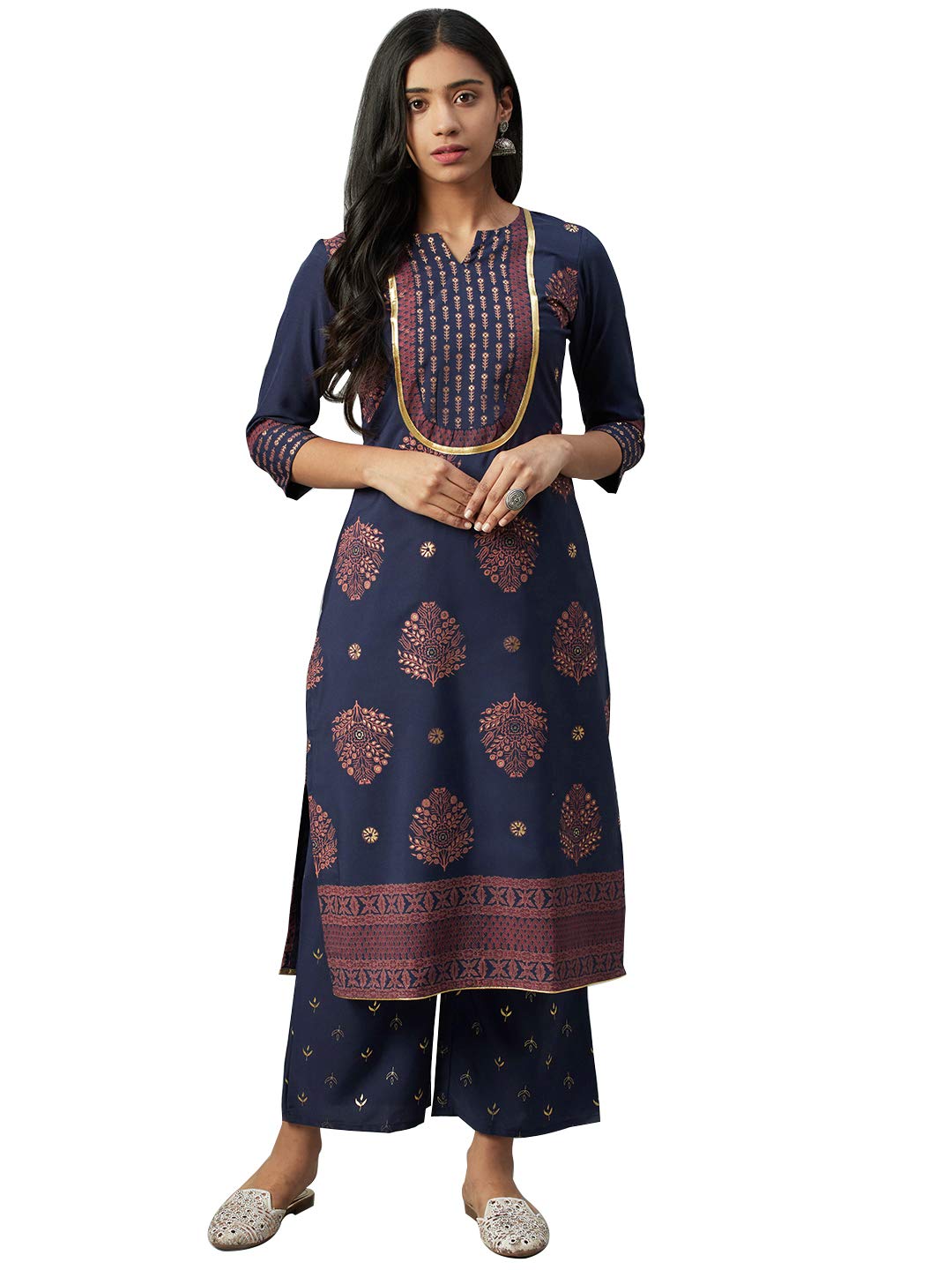 ZIYAAWomen's Crepe Salwar Suit Set