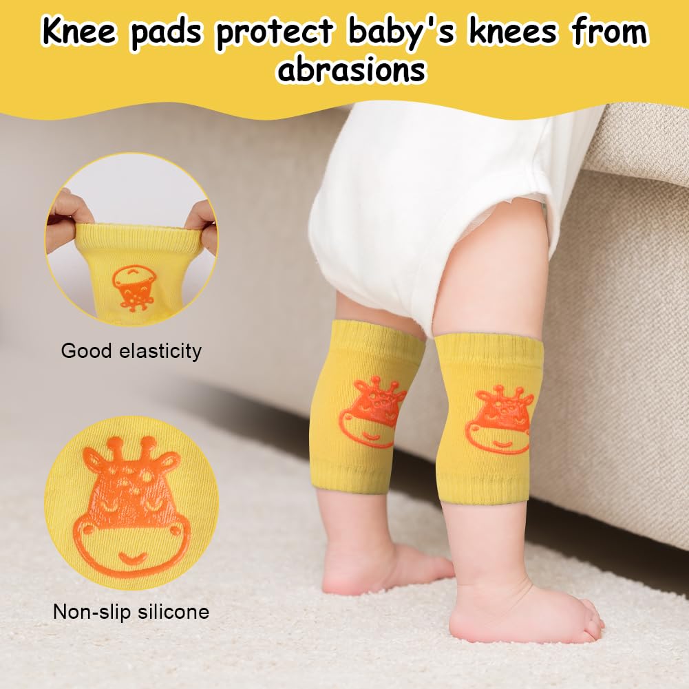 Vicloon Coussin de Protection de la Tête pour Bébé, Coussin de sac à dos Réglable pour Tout-petit avec Genouillères, Harnais de Sécurité pour Bébé de 4 à 24 mois Marche Rampante-Tigre orange