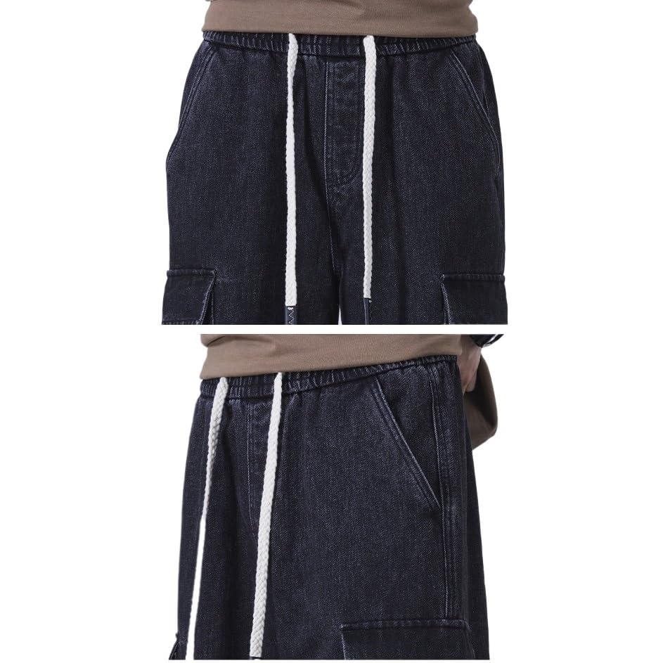 Workwear Jeans Loose Straight Leg Wide Leg Casual Long Pants(X-Large)4