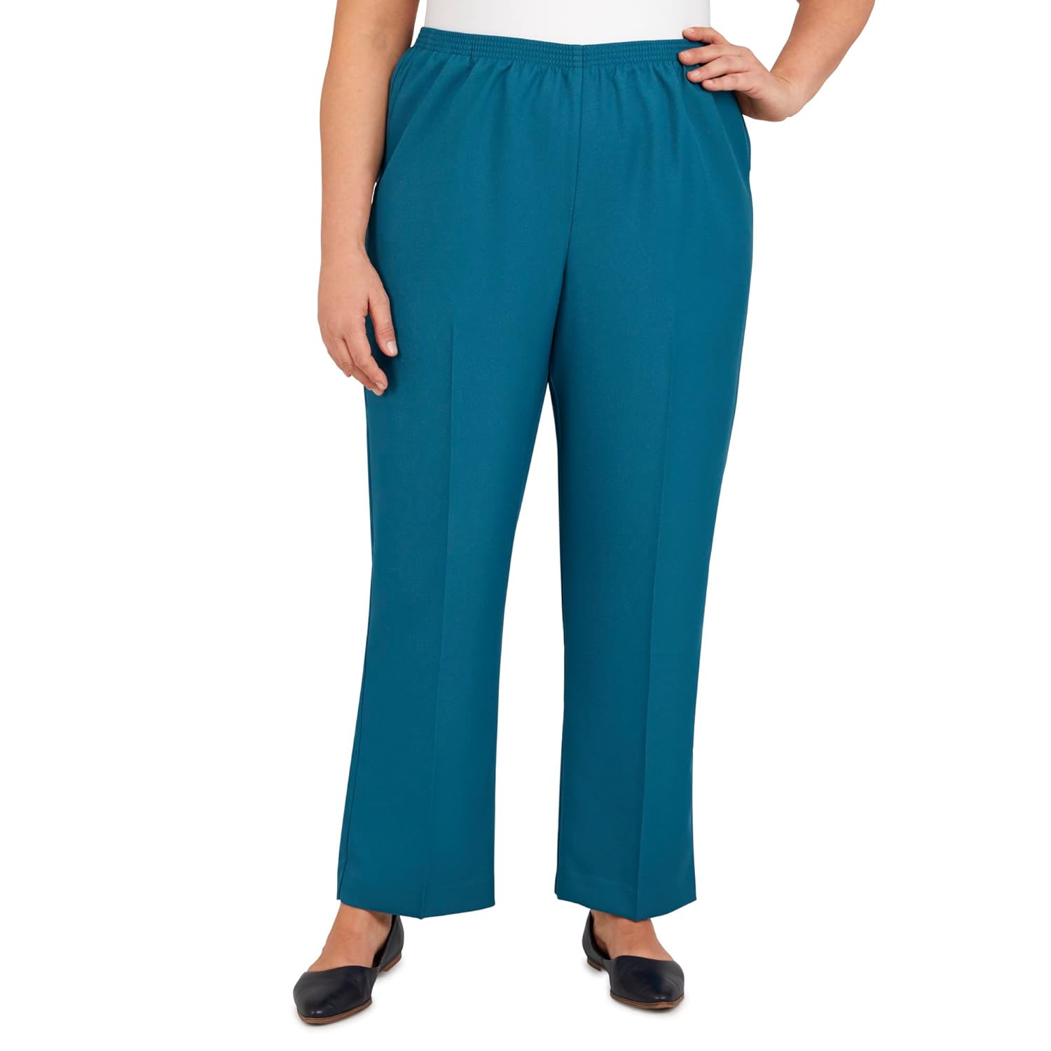 Alfred Dunner Womens Plus-Size Twill Average Length Pant