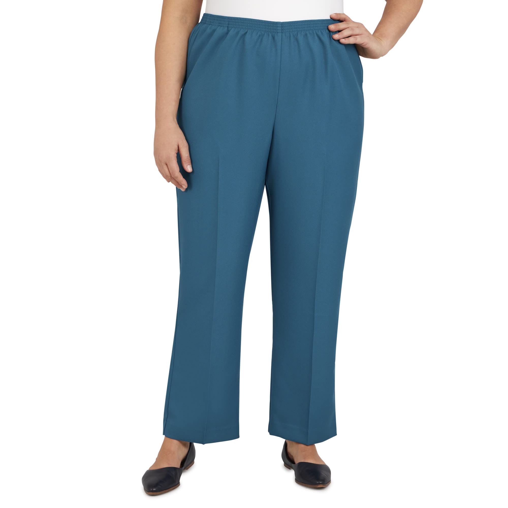 Alfred Dunner Womens Plus-Size Twill Average Length Pant