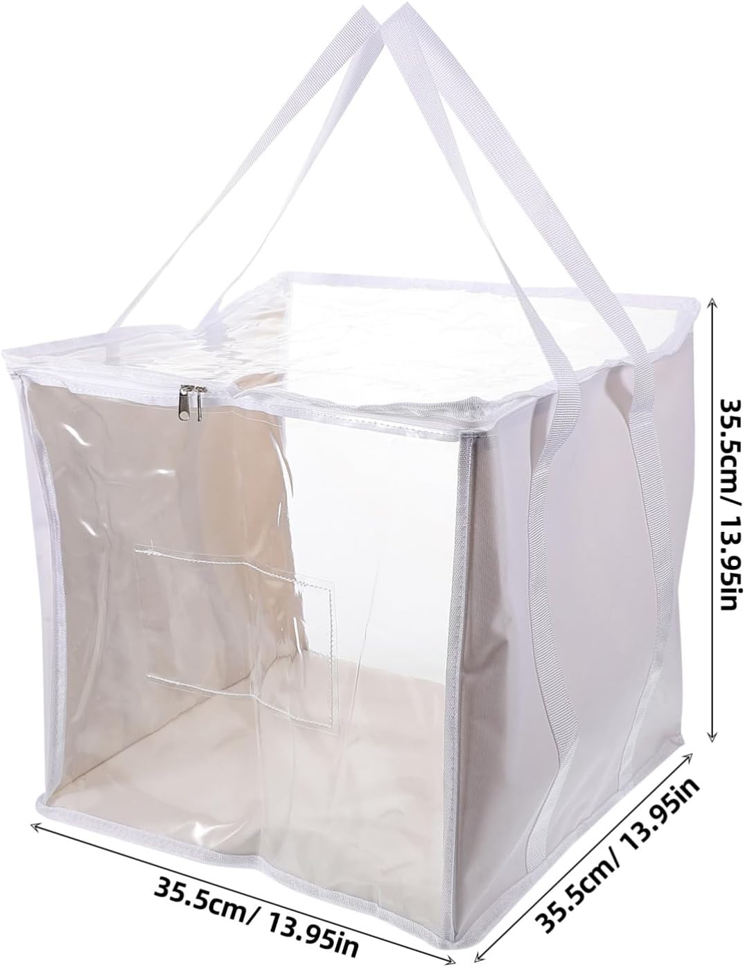 2pcs Large Pvc Toy Storage and Girls Toy Storage Bin Zipper for Dress up Board Games