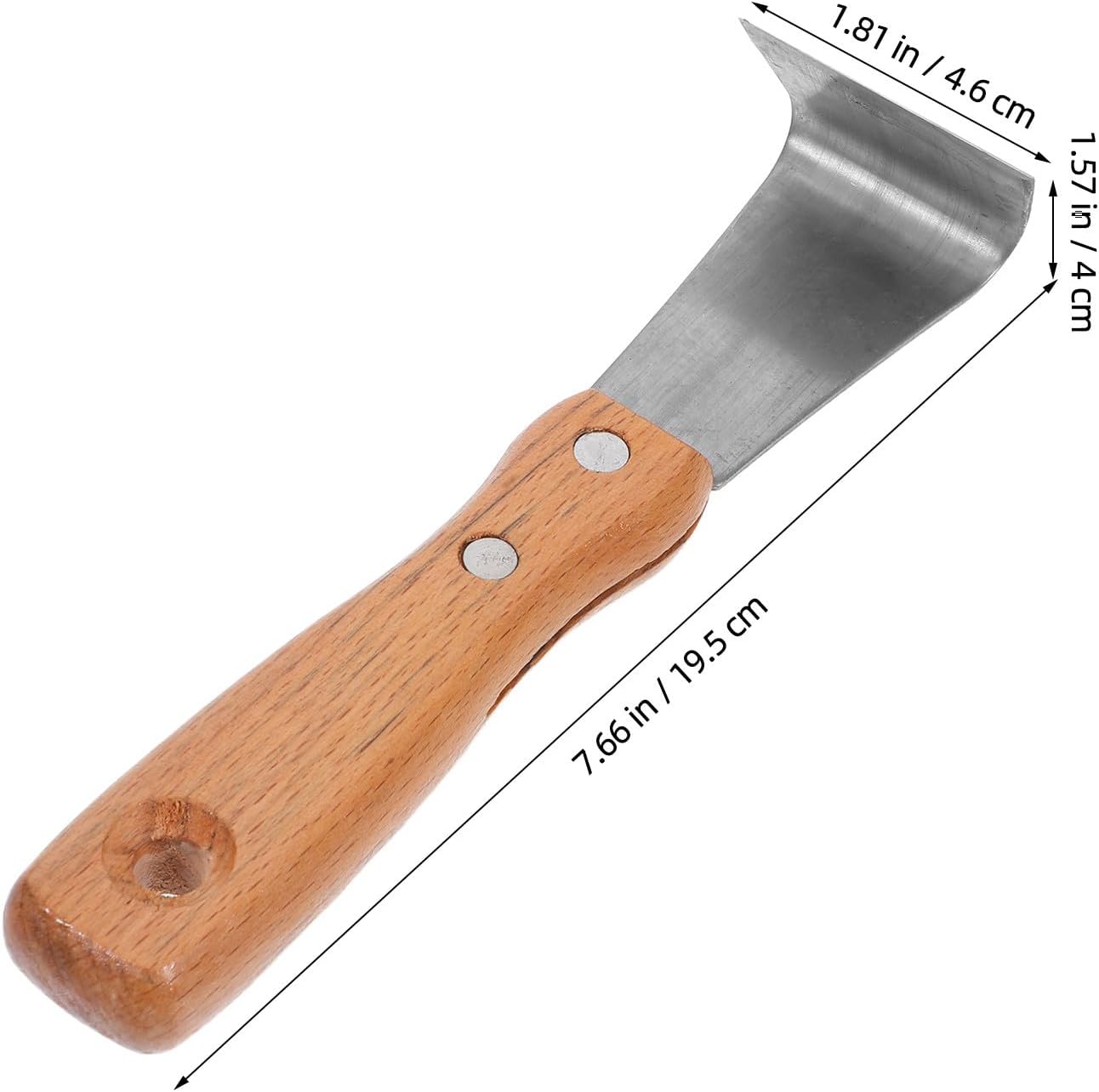 HEMOTON Bark Spud for Scratching Tree Trunks Debarking Tool Stainless Steel with Wooden Handle and Removing Decayed Parts of Fruit Trees, for Gardeners and Yard Use