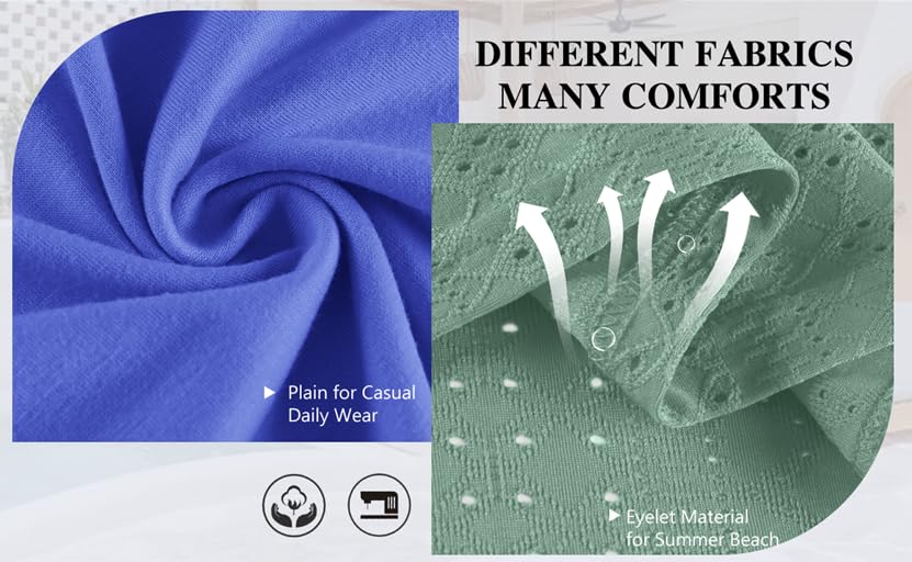 Image of SAMPEEL Summer Dresses for Women 2025 Eyelet Sleeveless Sundresses Tank Dresses with Pockets