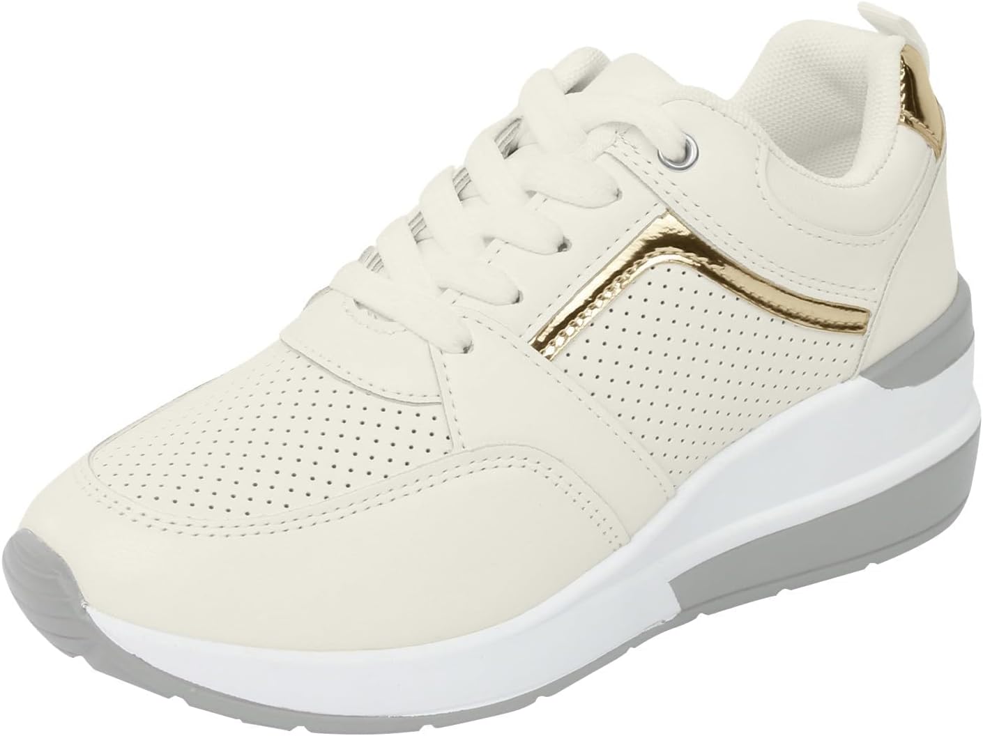 Wedge Sneakers for Women Orthopedic Shoes for Women Wedge Tennis Shoes Non-Slip Fashion Running Casual Sneakers Comfortable Lightweight Breathable Walking Running Going Out Sneaker