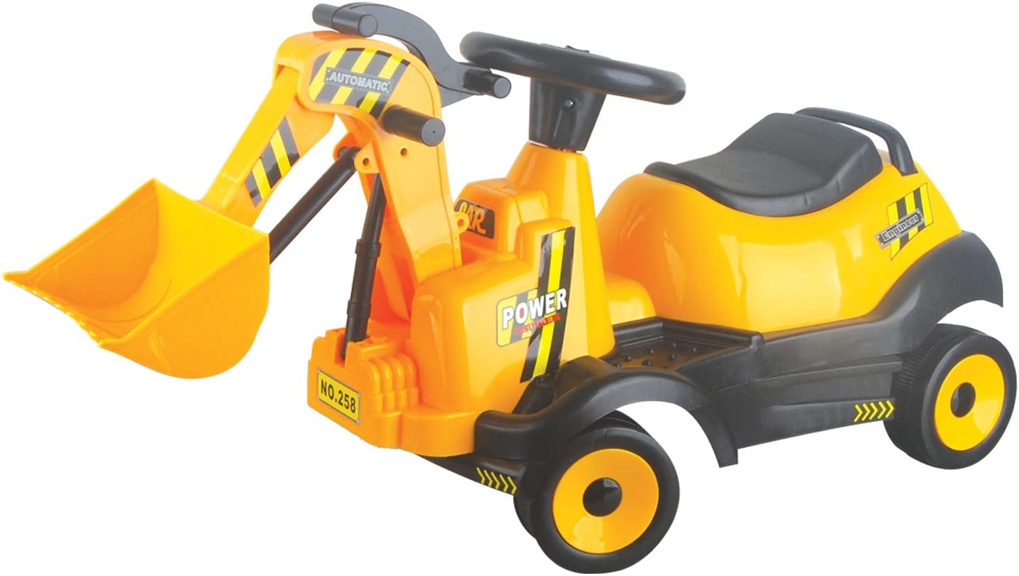 Battery Operated 6V 4-Wheel Bulldozer Ride-On, Yellow