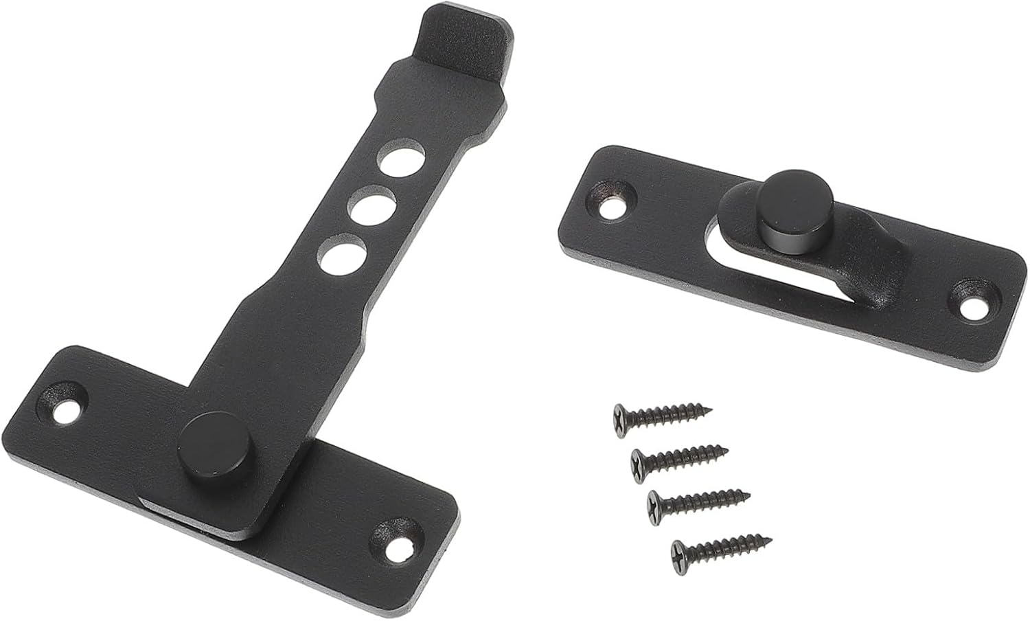 Barn Door Security Lock Steel Latch Sliding Door Bolt Easy Install Screws