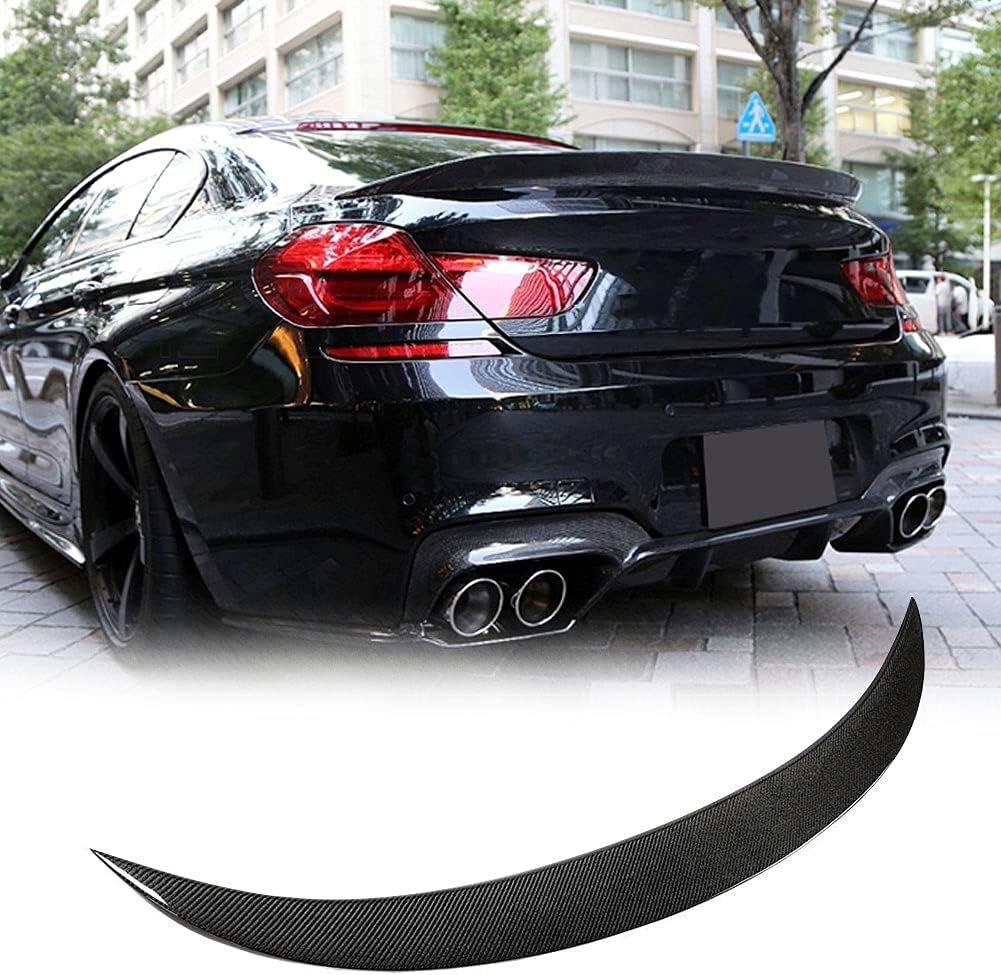 MCARCAR KIT Carbon Fiber Rear Trunk Spoiler Fits for BMW 6 Series F06 F13 640i 650i M Sport M6 Gran Coupe 2Door Sedan 4Door 2012-2018 Factory Outlet CF Rear Boot Lid Highkick Spoiler Wing Lip
